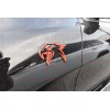 CUSTOM BUILD 2PCS Red Black Hell Hawk Decal Sticker Emblem