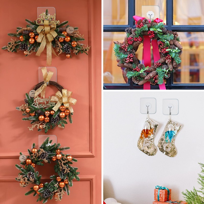 OFIYE Wall Hooks - 22lb(Max) Heavy Duty Adhesive Hooks for