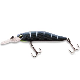 LMAB Flash Vibe 67, 80 & 98 mm - Twitchbait - Suspending & Floating, Hardbait, Wobbler Perch, Suspender Wobbler, Zander Wobbler (Running Depth 1.0-2.0 m | Floating/Suspending, Black Tiger, 67 mm)