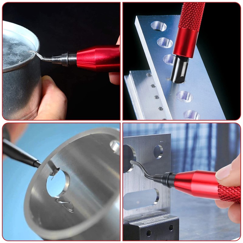 NORJIN Deburring Tool Set with 10 High-Speed Steel Rotary Burr