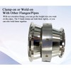 Elifecenter 3" to 4" Exhaust Flange Adapter,Turbo Exhaust V-band Adaptor