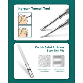 Juego de manicura de 7 piezas, juego de cuchillos de pedicura profesional, cortaúñas para uñas encarnadas, herramientas para el cuidado de los pies, herramienta para cuchillas para uñas encarnadas, kit de cuchillas afiladas para reparación de pies, cuchi