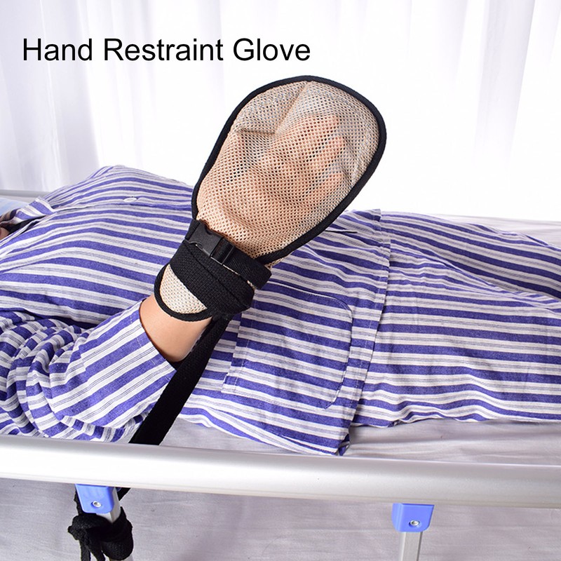 Hand Restraint Glove Dementia Elderly Restraint Glove Medical Safety Mesh