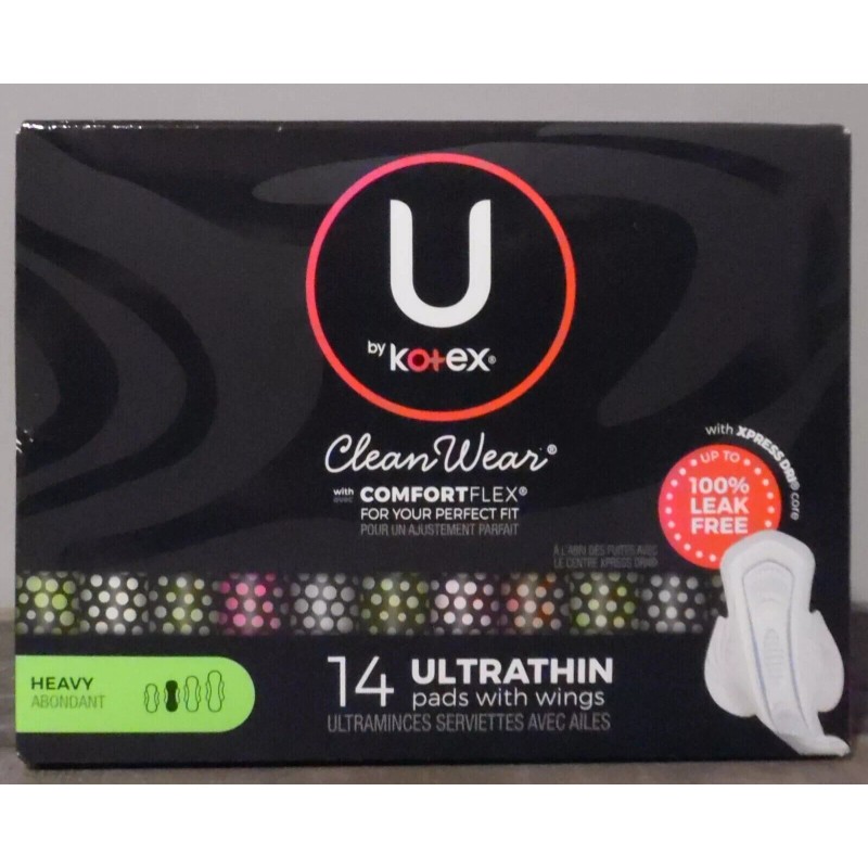 U by Kotex Clean Wear Comfort Flex Ultrathin Heavy Pads