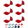 6 Pack/Pieces Trucker Caps Plain Hat with Front Foam Mesh
