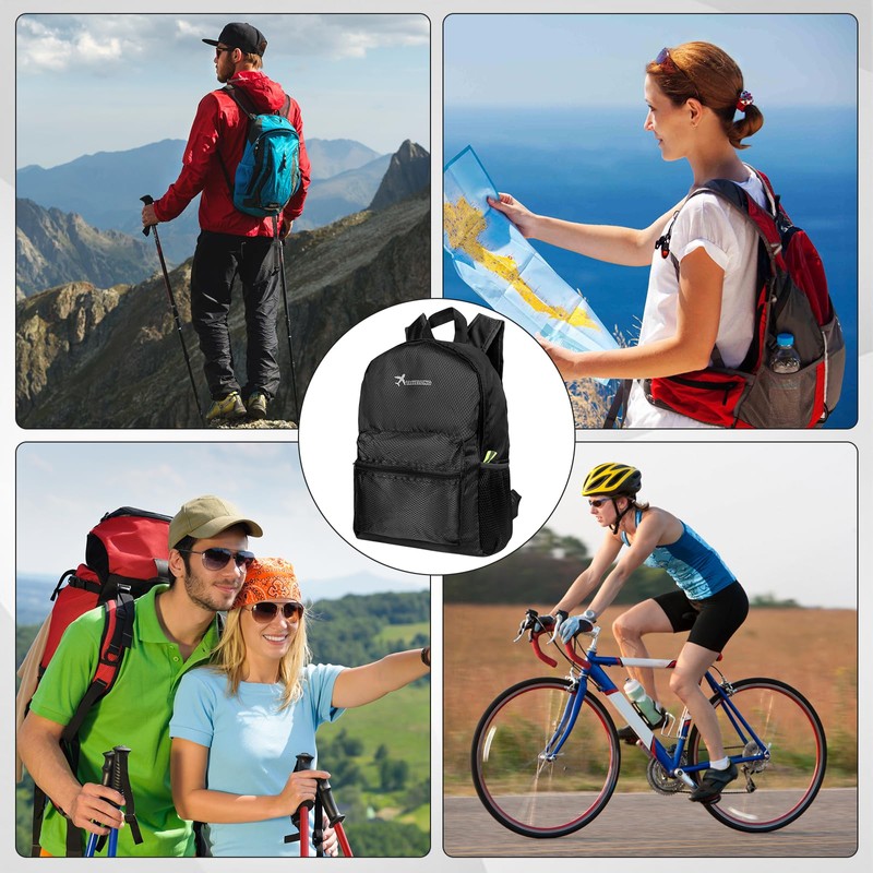 Marjoramy 15L Folding Backpack, Outdoor Backpack, Hiking Daypack, Ultra Lightweight