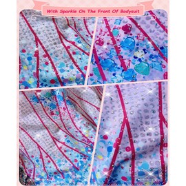 uivic Taytay Eras Concert Outfit for Little Girls Fans Sparkles Bodysuit Leotard Touring Musical Party Singer Costume (Multicolor, 11Years-12Years)