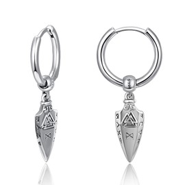 Hoop Earrings, 925 Sterling Silver Earrings for Men, Women, Small Hoop Earrings, Huggie Dangling, Sleeping Ring Earrings for Women, Sterling Silver, No Gemstone