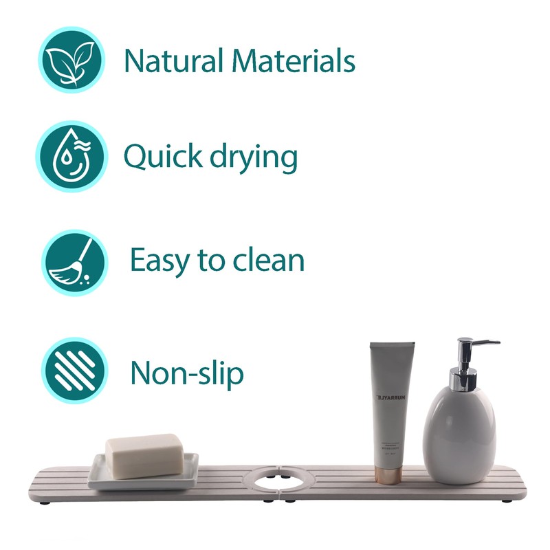 Water Absorbing Stone Kitchen Sink Mat Faucet Splash Guard for
