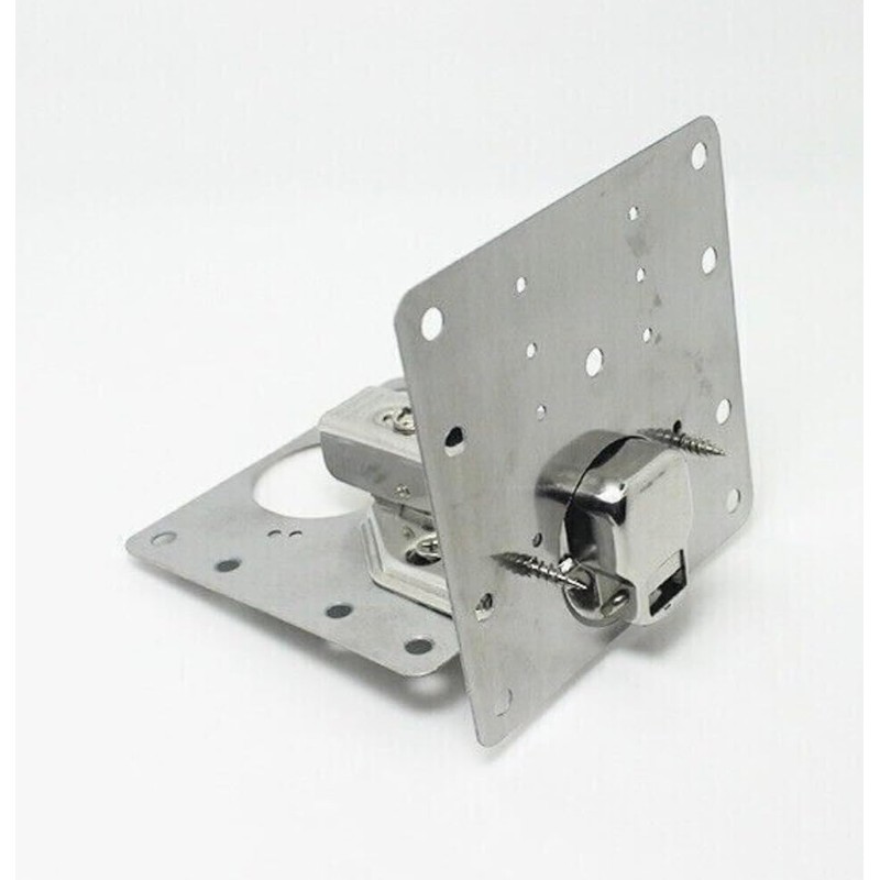 10Pcs Stainless Steel Hinge Repair/Reinforcement Plates Set - Durable Cabinet