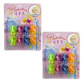 HAND® 8875D 2 Packs of Princess Easy to Hold Ergonomic Pen and Pencil Grips with Soft Rubberised Texture - 16 Grips Total