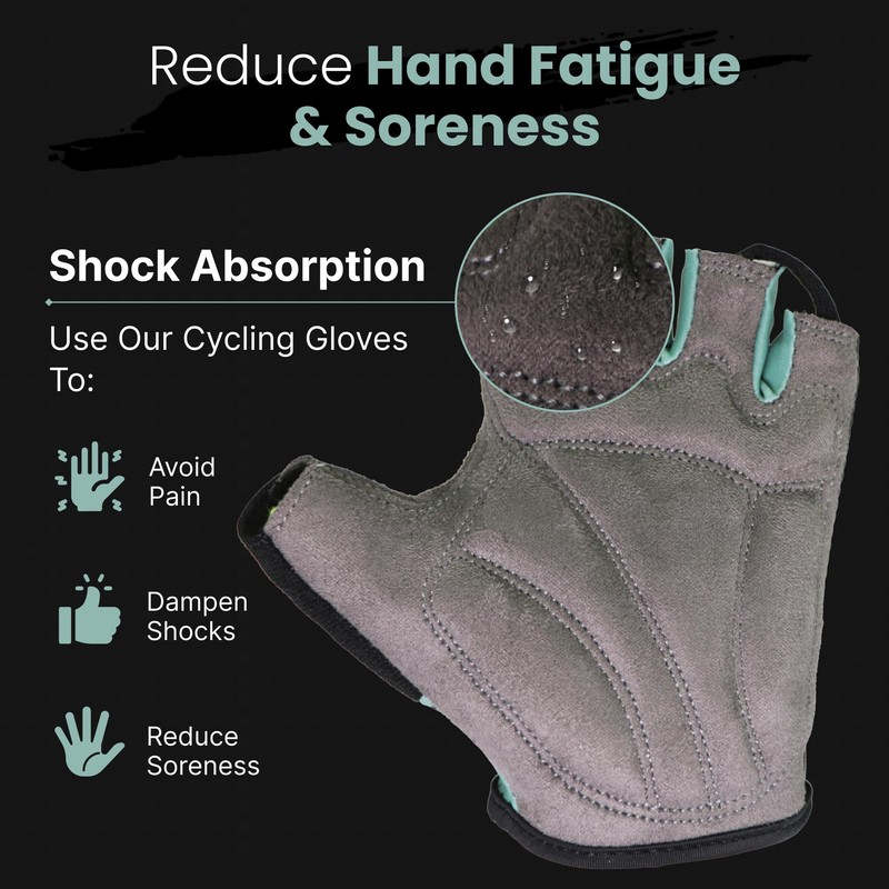 Cycling Gloves (Gray - Half Finger, X-Large)