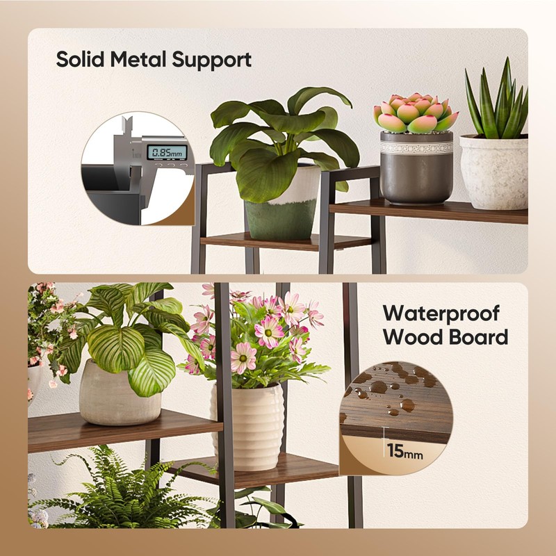 OTDMEL 55" Large Plant Stand Indoor with 8 LED Grow
