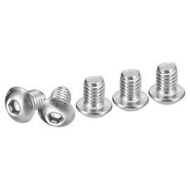 DTGN 3/8-16x1/2" Button Head Socket Cap Screws - 15Pack - Good for Machine - 304 Stainless Steel 18/8 - Hex Drive Full Thread UNC Fasteners