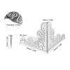 sourcing map 25x25x25mm Metal Box Corner Protectors Edge Guard Iron