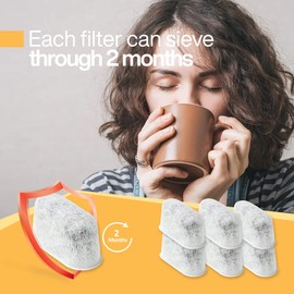 Pack of 24 Replacement Charcoal Water Filters for Keurig and Breville BWF100 Coffee Machines - Keurig 2.0 1.0 and Breville BWF100 Compatible Filters Fit Both Newer & Older Models Coffee Makers