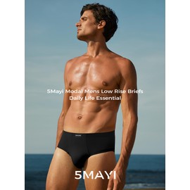 5Mayi Mens Low Rise Briefs No Fly Mens Modal Underwear Briefs for Men Pack