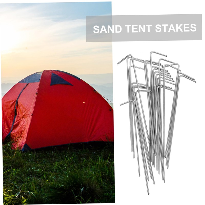 Abaodam 30pcs Aluminum Tent Pegs Wear Resistant Outdoor Stakes for