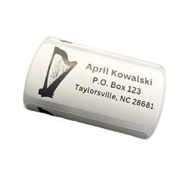 Custom Stickers, Harp Return Address Labels, Address Stickers, Several Designs, 2x1 inch labels, Several Font Choices