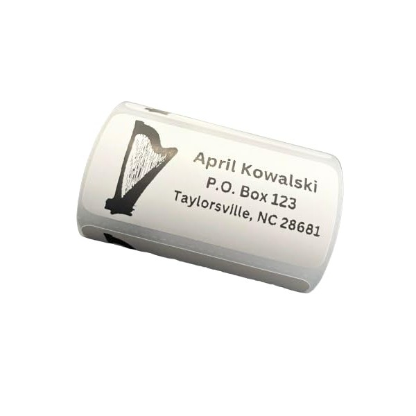 Custom Stickers, Harp Return Address Labels, Address Stickers, Several Designs,