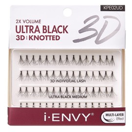 Kiss I Envy 3D Knotted Lashes Ultra Black Medium Length