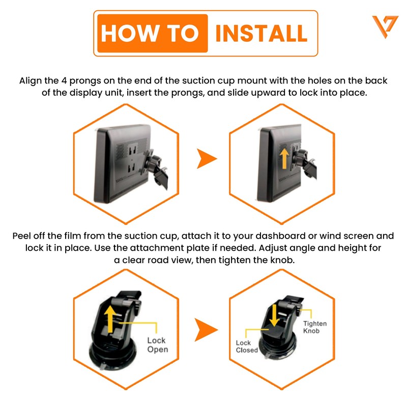 Veloxar Portable Wireless 7" Touchscreen Head Unit with Apple CarPlay