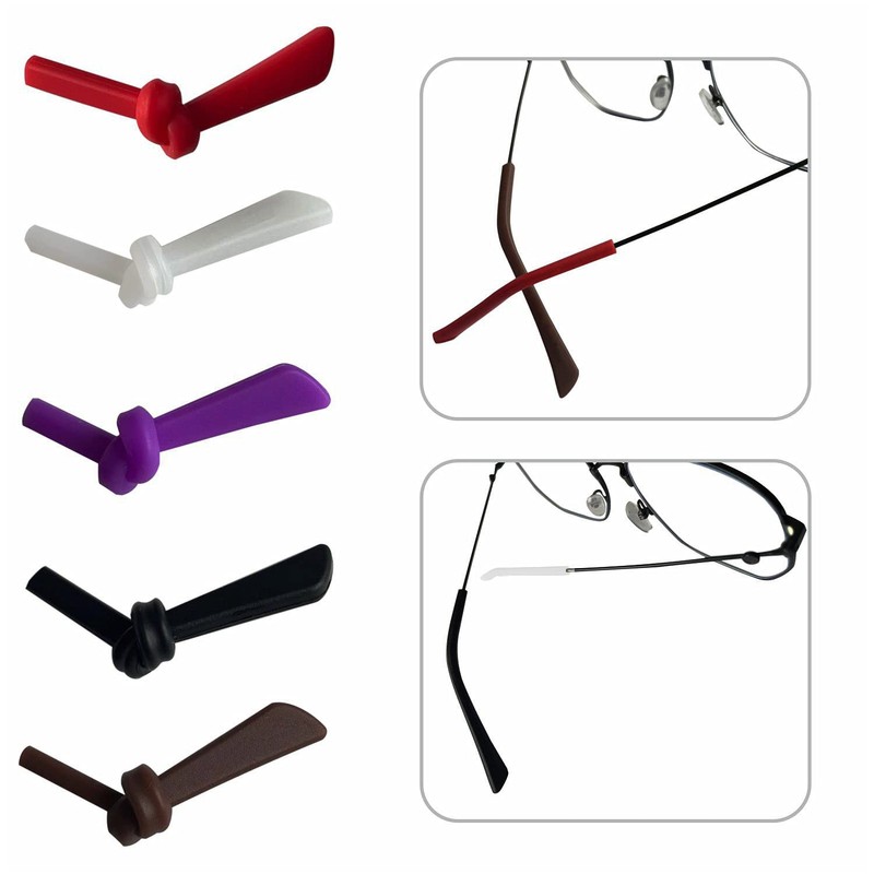 Glasses Temple End Tips Soft Silicone Anti Slip Socks Replacement