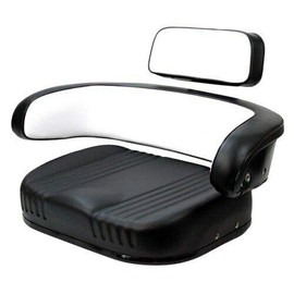 3-Piece Black/White Seat Set Fits Case/International Harvester Tractor 1026 105 Combine 1066 1206 1256 1456 1466 1999435C1