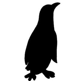 Pack of 3 Penguin Stencils Made from 4 Ply Mat Board 11x14, 8x10, 5x7