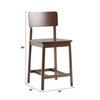 Walker Edison 2-Piece Minimalist Solid Wood Counter Stool, Set of