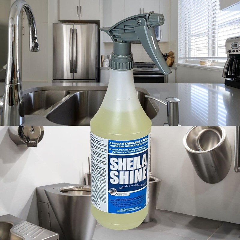 Sheila Shine 32oz Stainless Steel Cleaner and Polish - Cleans,