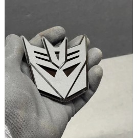 UsaStandard 2x Decepticon Transformer Mask Car Fender Badge Emblem Matte Black / Black Decal