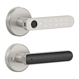 VBUFKRIT Fingerprint Door Lock- biometric Smart Door knob- passcode keypad Door Handle，for Bedroom Hotel Office Apartment,App Control,Easy to Install