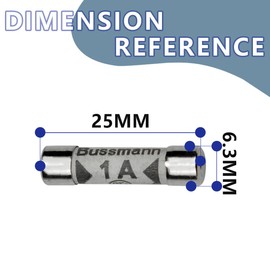 Innfeeltech 25 Pcs 1 Amp 240 Volt 6.3 * 25mm BS1362 Ceramic Tube Fuse