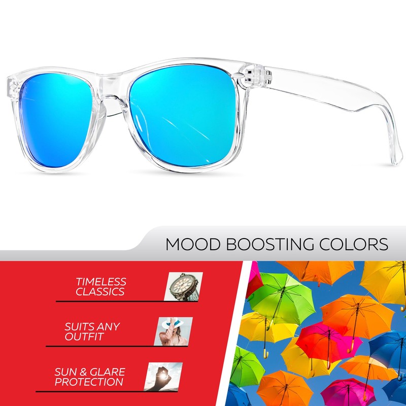 Retro Rewind Polarized Sunglasses for Men and Women - UV