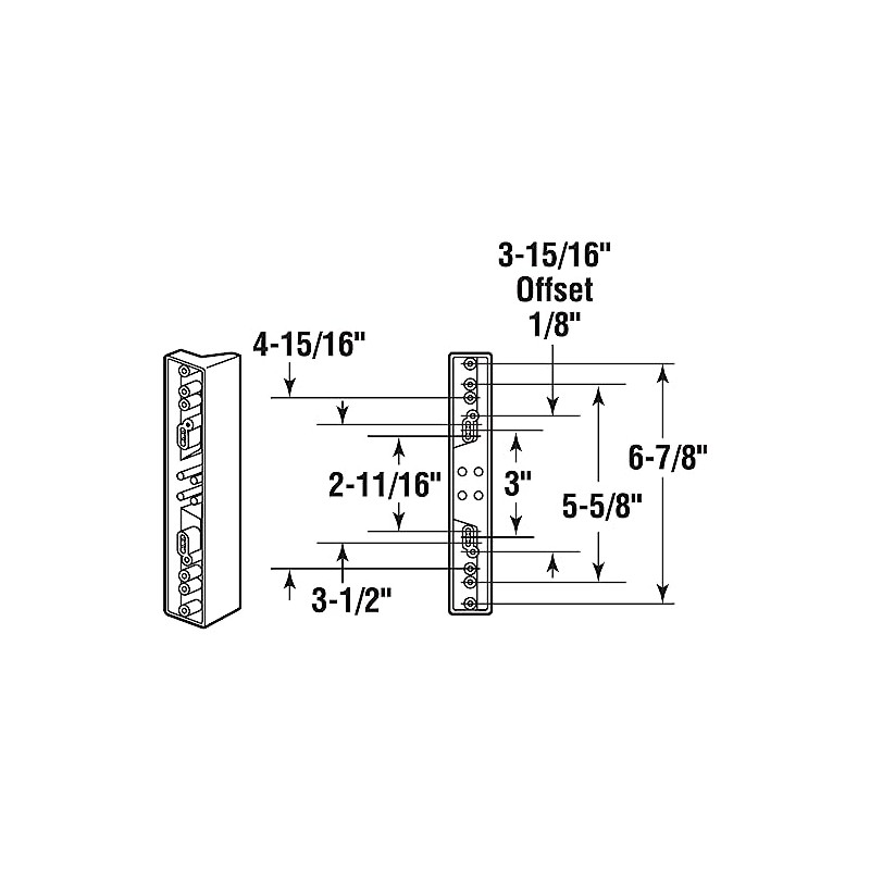 Prime-Line C 1120 Sliding Door Outside Pull, with Key, White