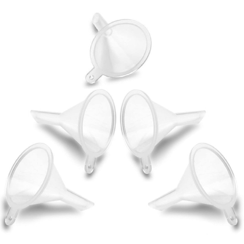 Mini Funnel 5-Pack for Lab Bottles, Sand Art, Perfume, Spice,