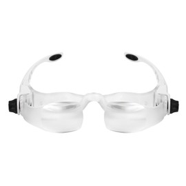 BXT Hands Free 1.5-3.8X Headwear Magnifying Glass Headset Television Magnifier Binocular Glasses with Detachable Elastic Headband for Seniors Far-Sightedness Watching TV Reading Jewelry Loupe