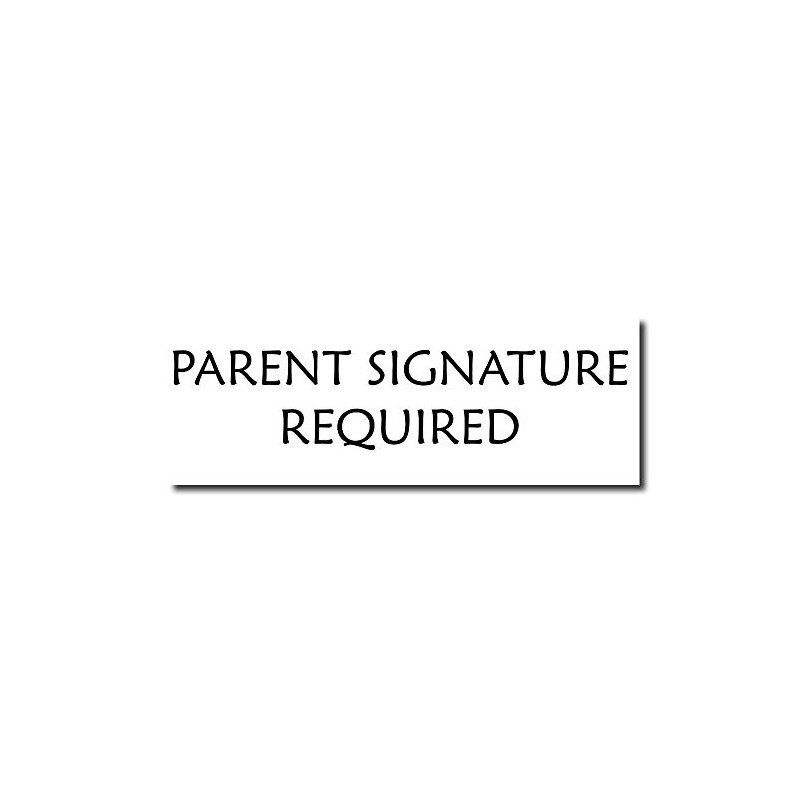 Acorn Sales - Large Parent Signature Required Rubber Stamp