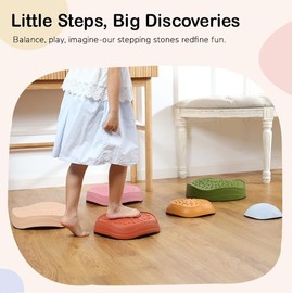 OfaBaby 6Pcs Stepping Stones for Kids - Non-Slip Edging Kids Stepping Stone, Holds up to 220 Ibs for Promoting Children's Coordination Skills, Best for Stability - Toddler Stepping Stones