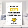 Hey Chimp Cute Niece Birthday Cards for Girls from Auntie