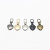 5Pcs Zipper Pull Heart Shaped Zipper Pull Replacement Metal Zipper