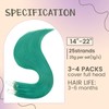 RUNATURE Micro Ring Hair Extensions Real Human Hair Teal Hair