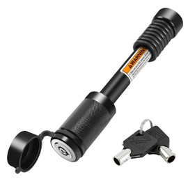 METOWARE Trailer Hitch Lock Hitch Receiver Pin Lock Fits Class III IV V and 2”- 3-1/2" Receiver with 5/8" Dia 4” Lock Pin and 8 Anti-Rattle Rubber O-Rings Receiver Hitch Lock (1 Pack)