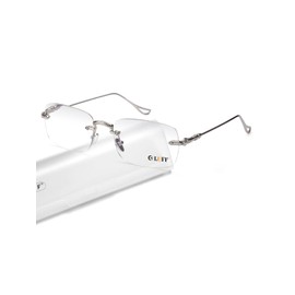 LUFF Rahmenlose Lesebrille für Frauen Männer, rahmenlose Lesebrille Blaues Licht Metall Klassische Computerbrille Anti Eyestrain