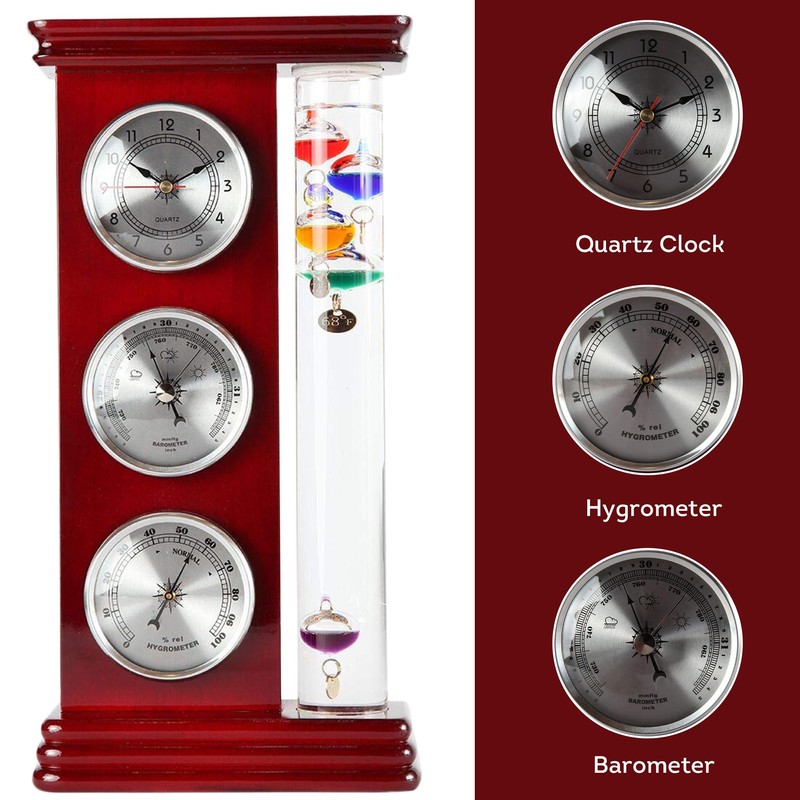 Lily's Home Analog Weather Station, with Galileo Thermometer, a Precision