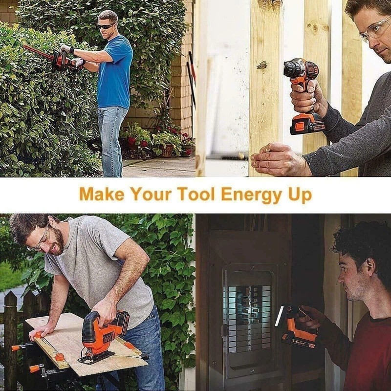 BLACK+DECKER 2Pack LithiumBattery replace for Black and Decker 20 Volt