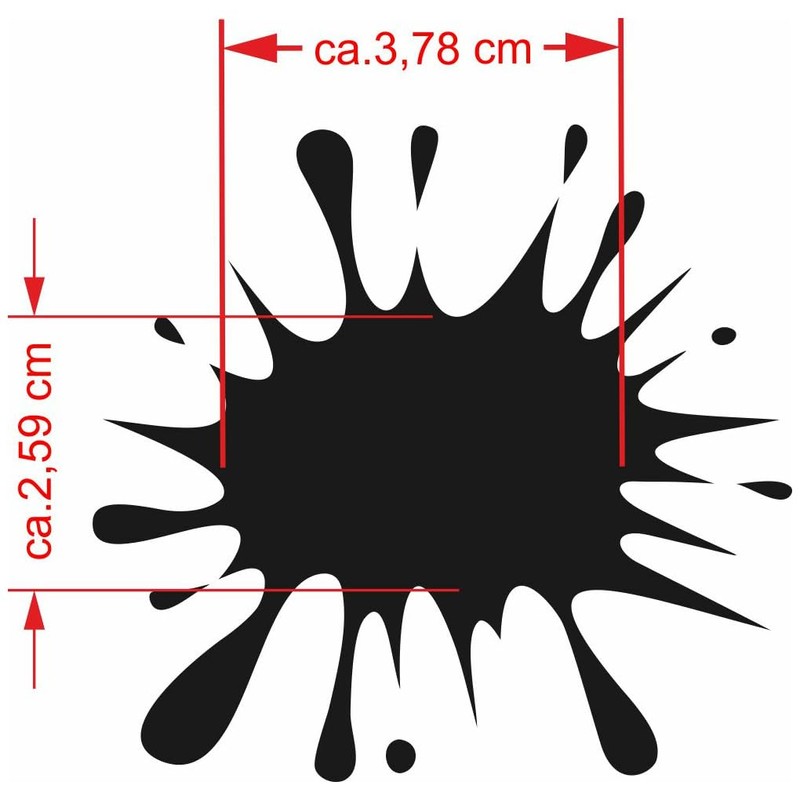 Samunshi® Paint Splashes Sticker Set of 4 4 x 6.6