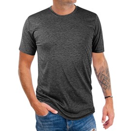 Mens T-Shirts Crew Neck Basic Tees，Soft Fit Short Sleeve Stretch T-Shirts Basic Lightweight Gym Tops for Athletic