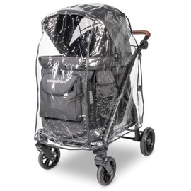 WONDERFOLD Stroller Rain Cover Made with Lightweight Transparent Sheet Featuring Small Ventilation Holes and Hook and Loop Closure Entrance for Easy Access (M1, One Size)